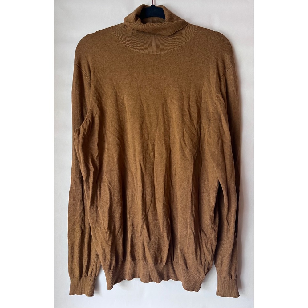 ZARA Women Brown Knit Turtleneck Sweater Long Sleeve‎ Size S